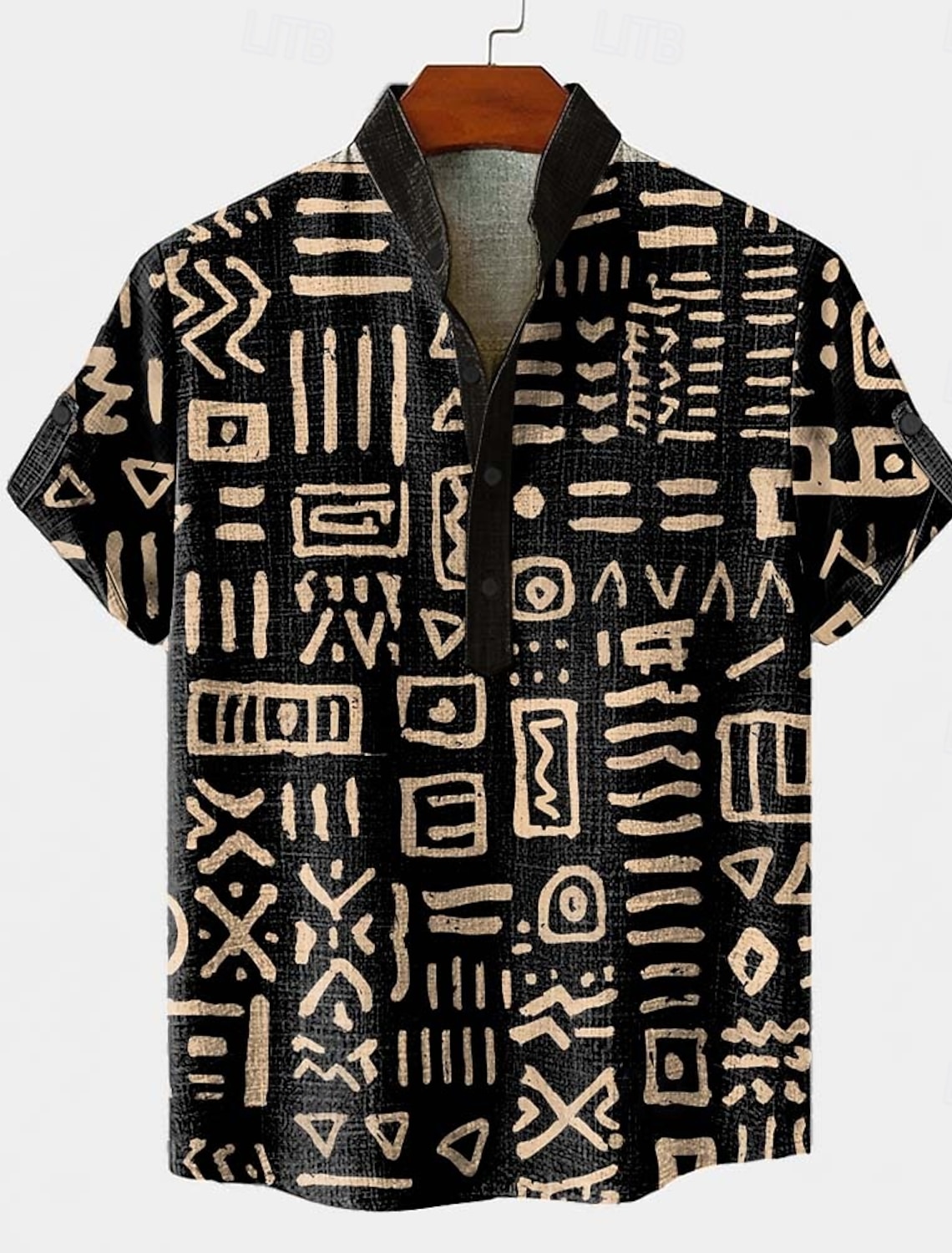 Men's Tribal Ethic / African Primitive Geometric Shirt Button Down