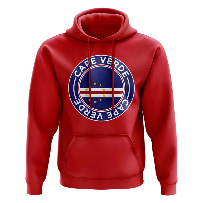 Performance-Driven Cape Verde Football Badge Hoodie (Red)