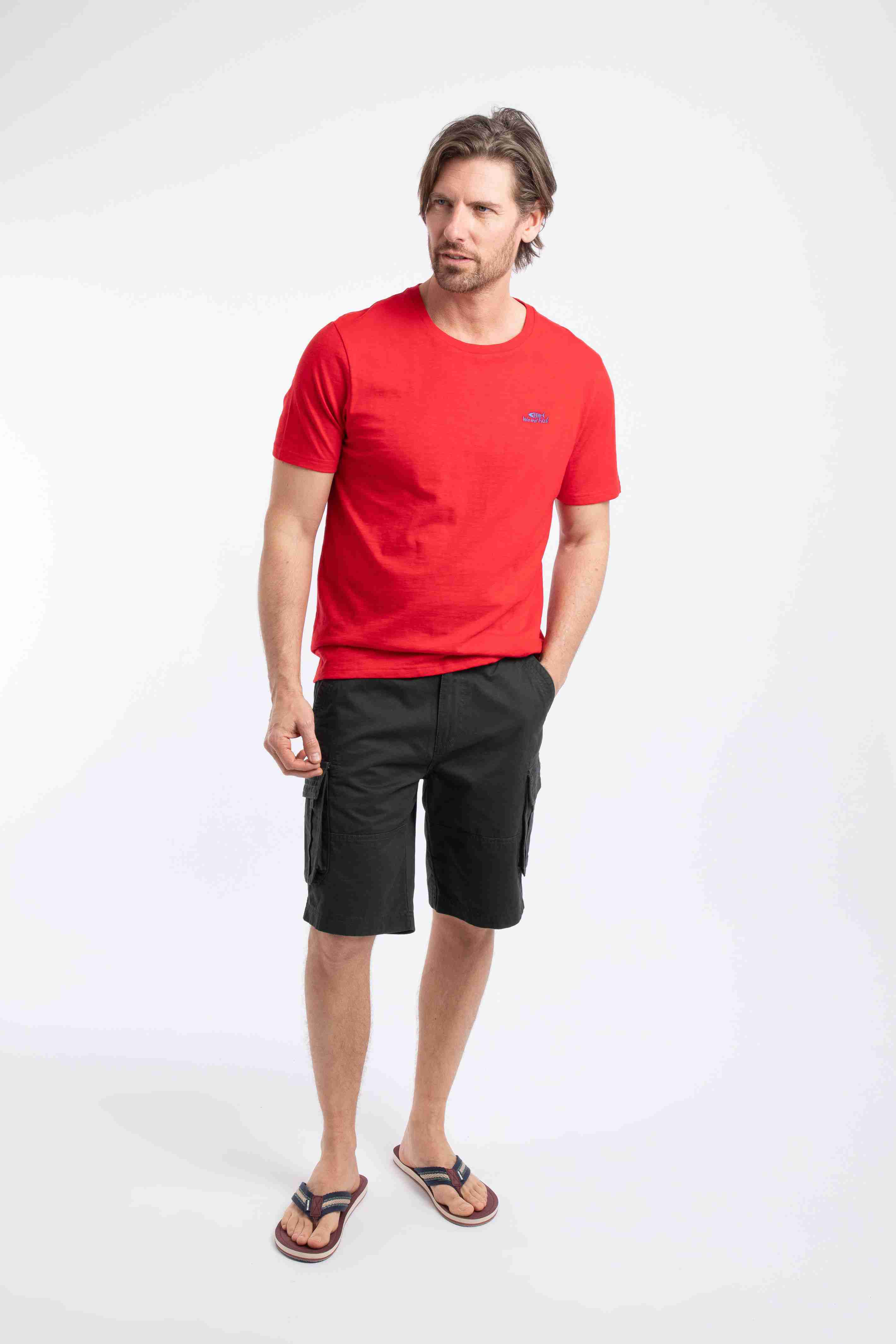Rigney Cargo Shorts Washed Black