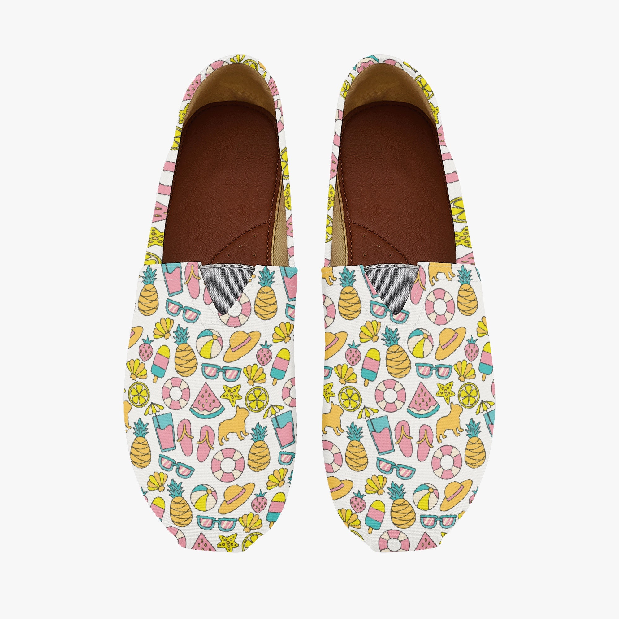 French Bulldog Tayra Casual Canvas Shoes Non-Slip Paw Protection