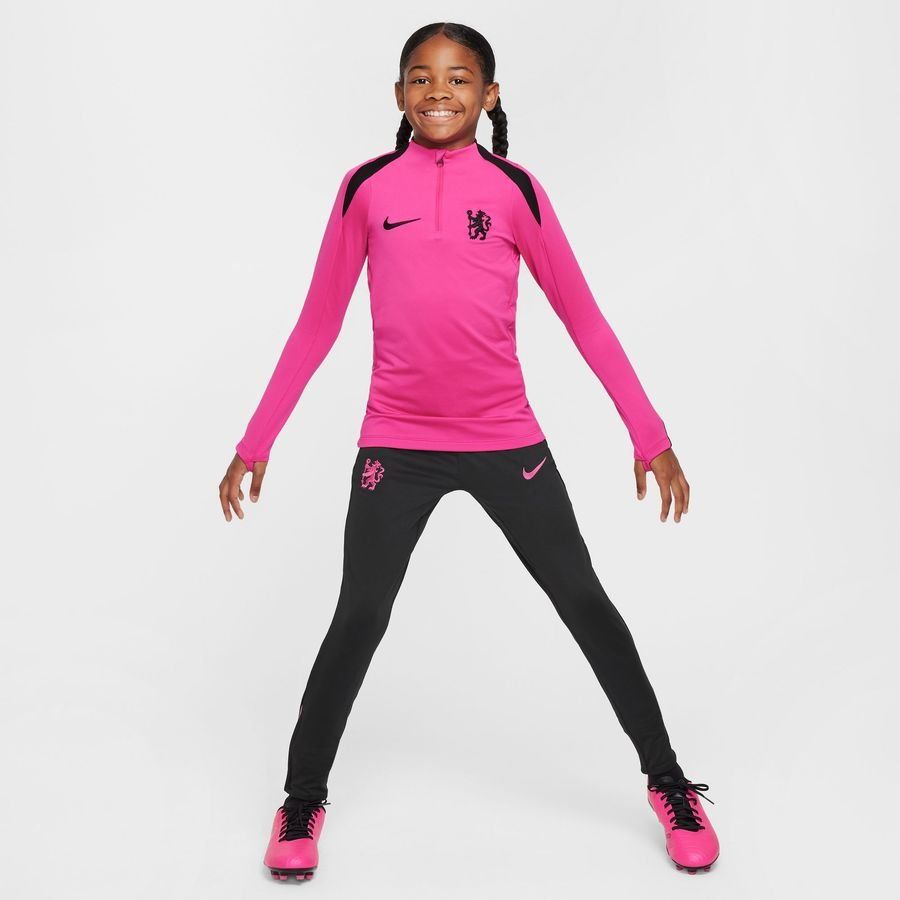 Chelsea Training Trousers Dri-FIT Strike 3rd - Black/Pink Prime Kids