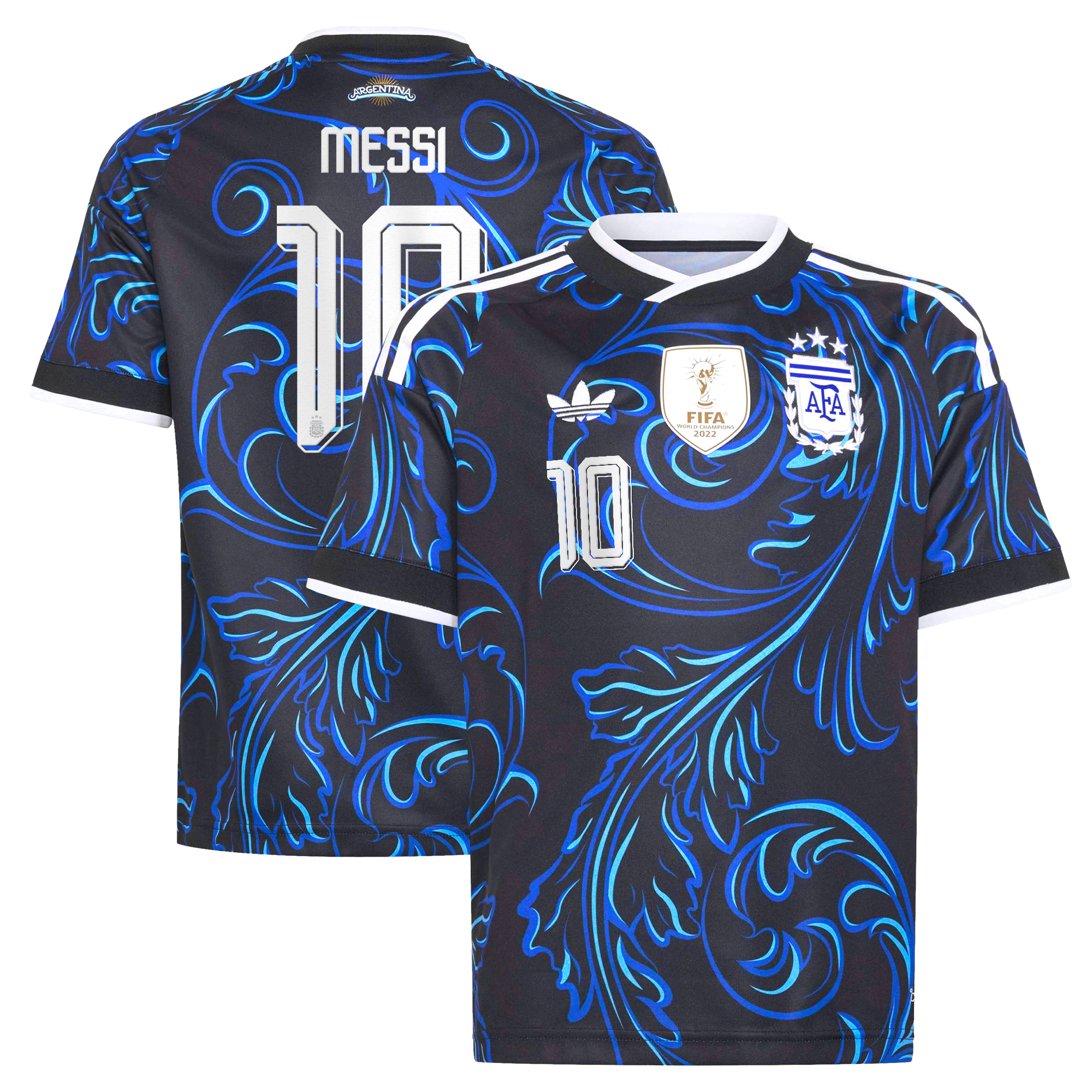 [SJH] Lionel Messi #10 Argentina National Team Youth 2026 Away Replica Jersey - Black