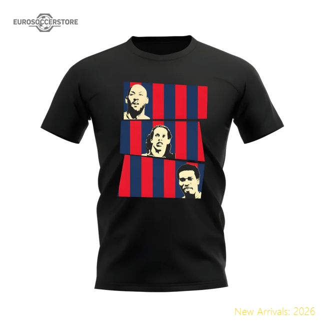 Supporter Supporter Anelka Ronaldinho Okocha Psg T-Shirt (Black)