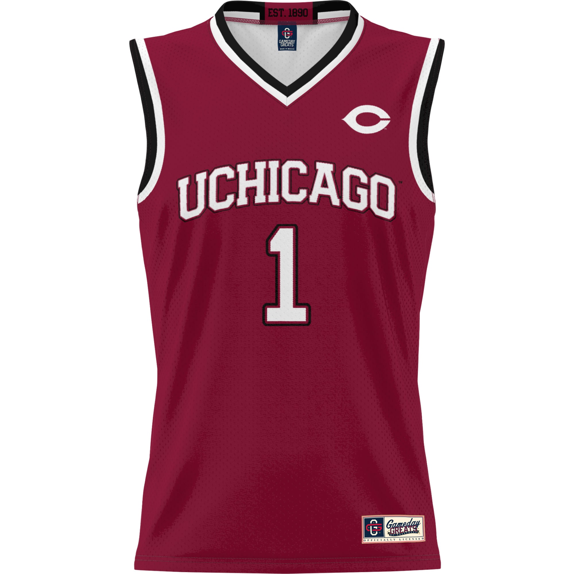[DDG] UChicago Maroons GameDay Greats Youth Lightweight Basketball Jersey - Maroon