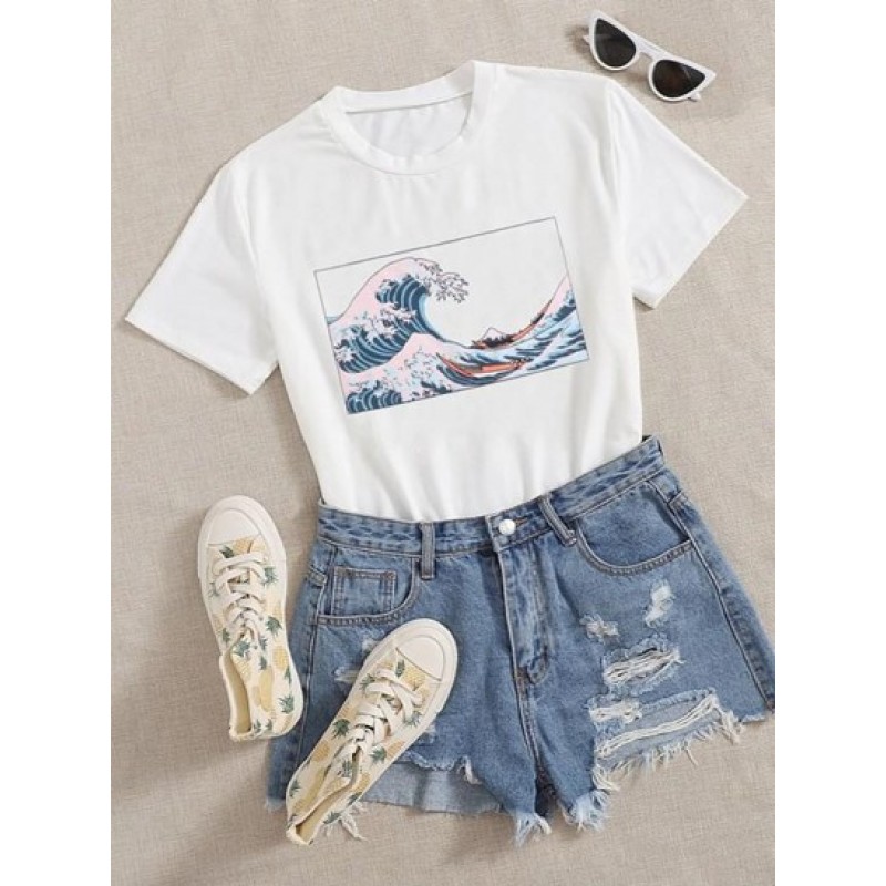 Funny Sea Graphic T-shirt JI4761