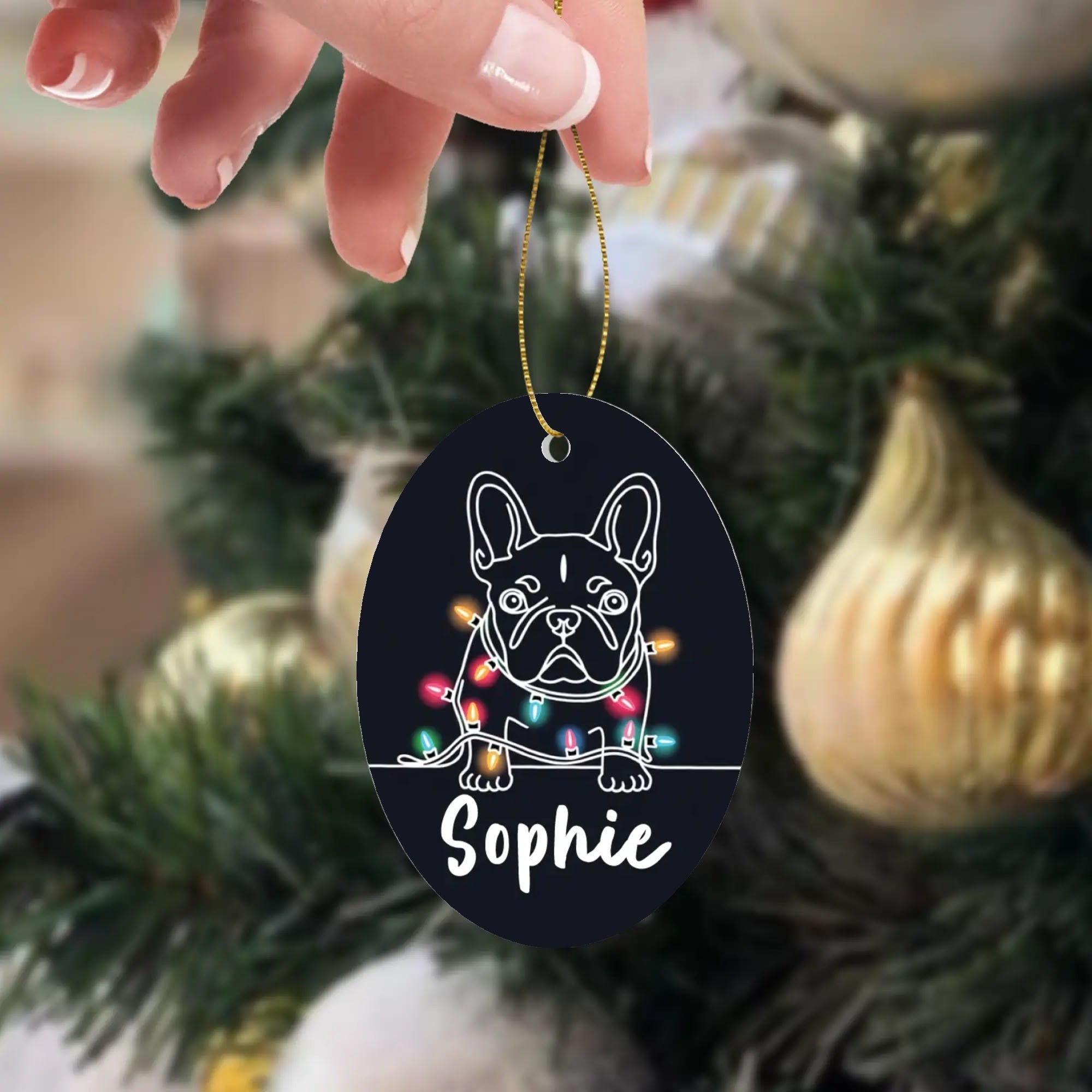 Minimal-Aesthetic Personalized Ornaments For Frenchie Lovers With You...