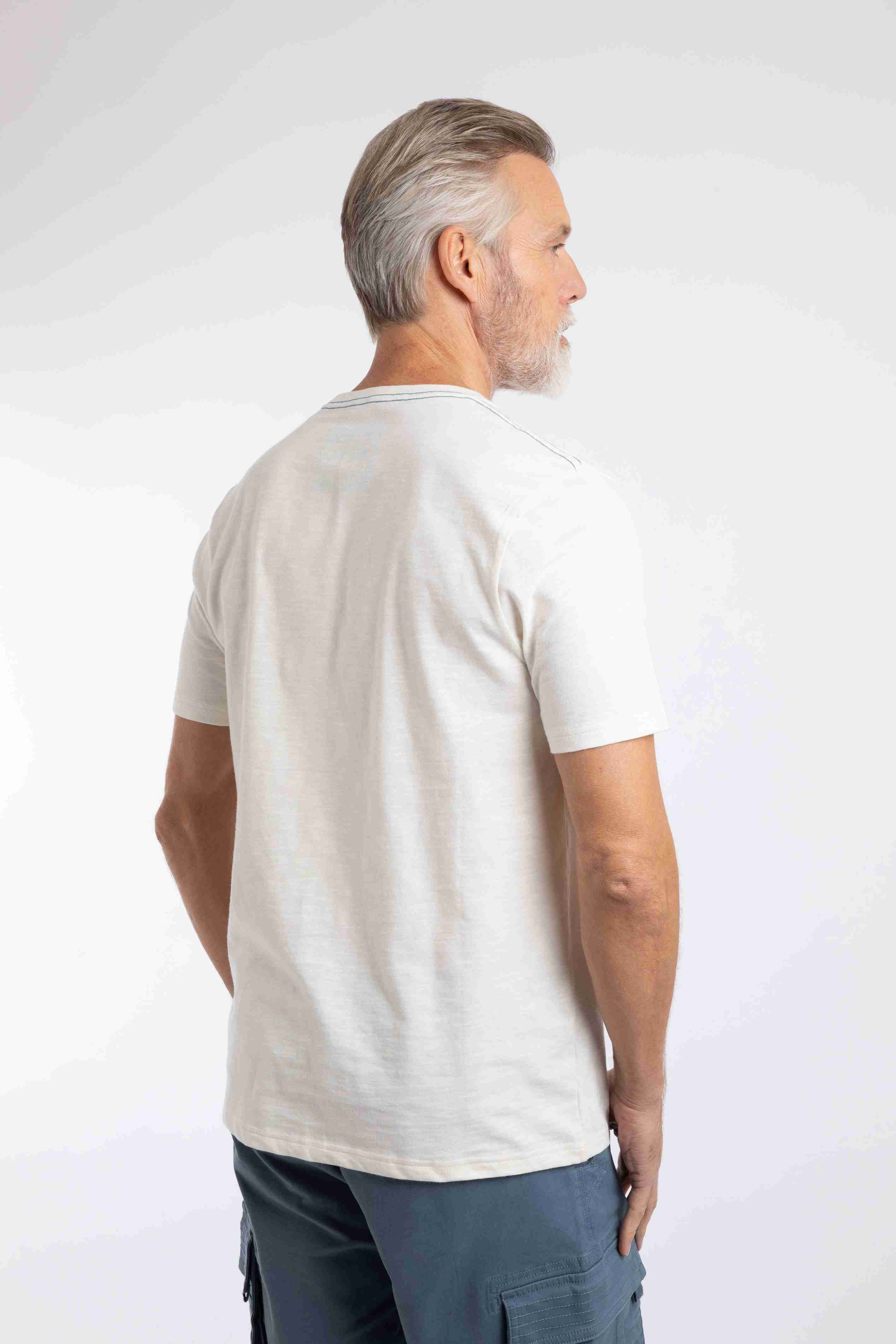 South Coast Front Print Graphic T-Shirt Dusty White