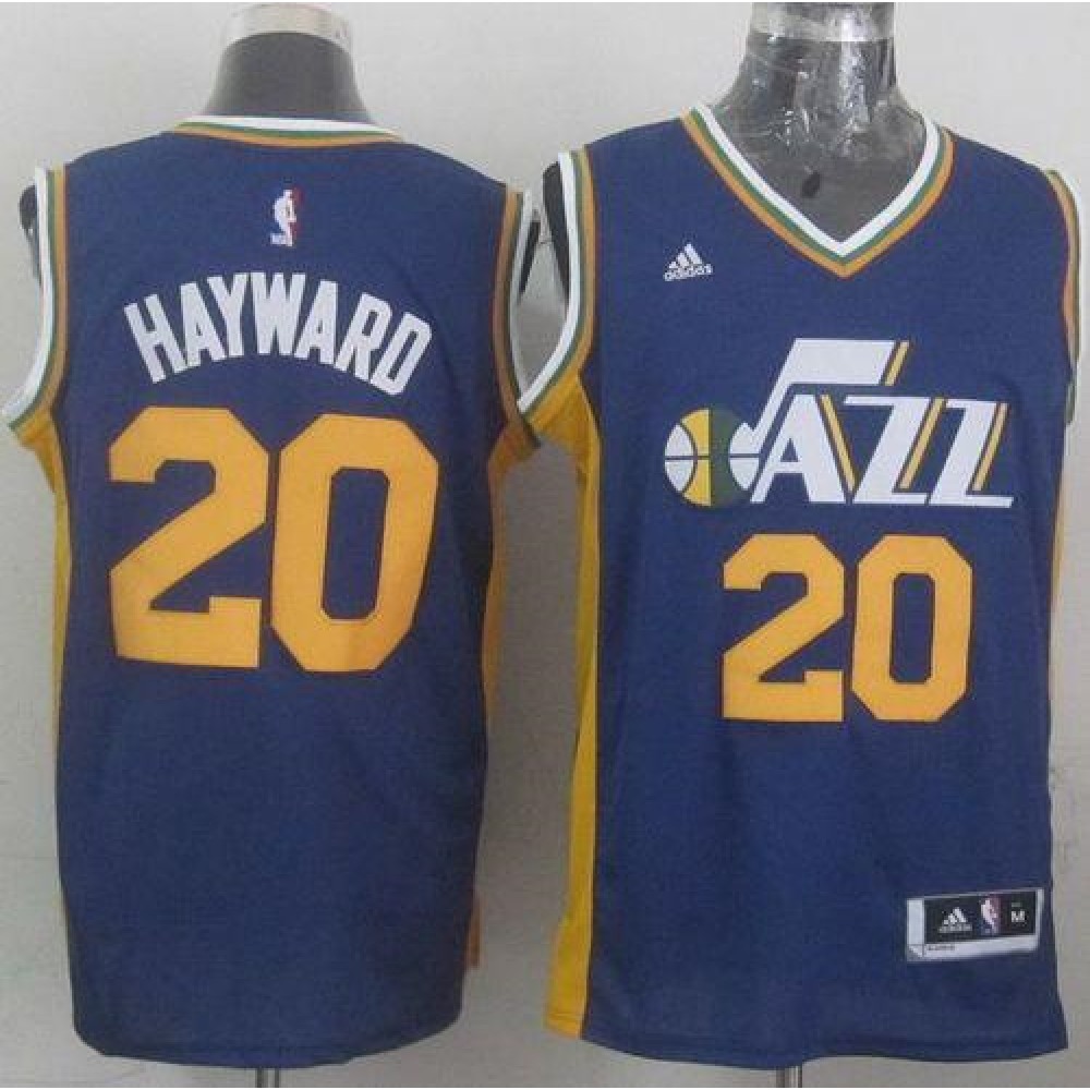 Game Day Rare Men's Jazz #20 Gordon Blue Basketball Jersey