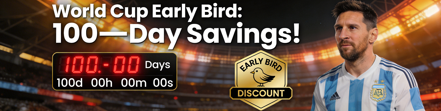 World Cup Early Bird: 100-Day Savings!
