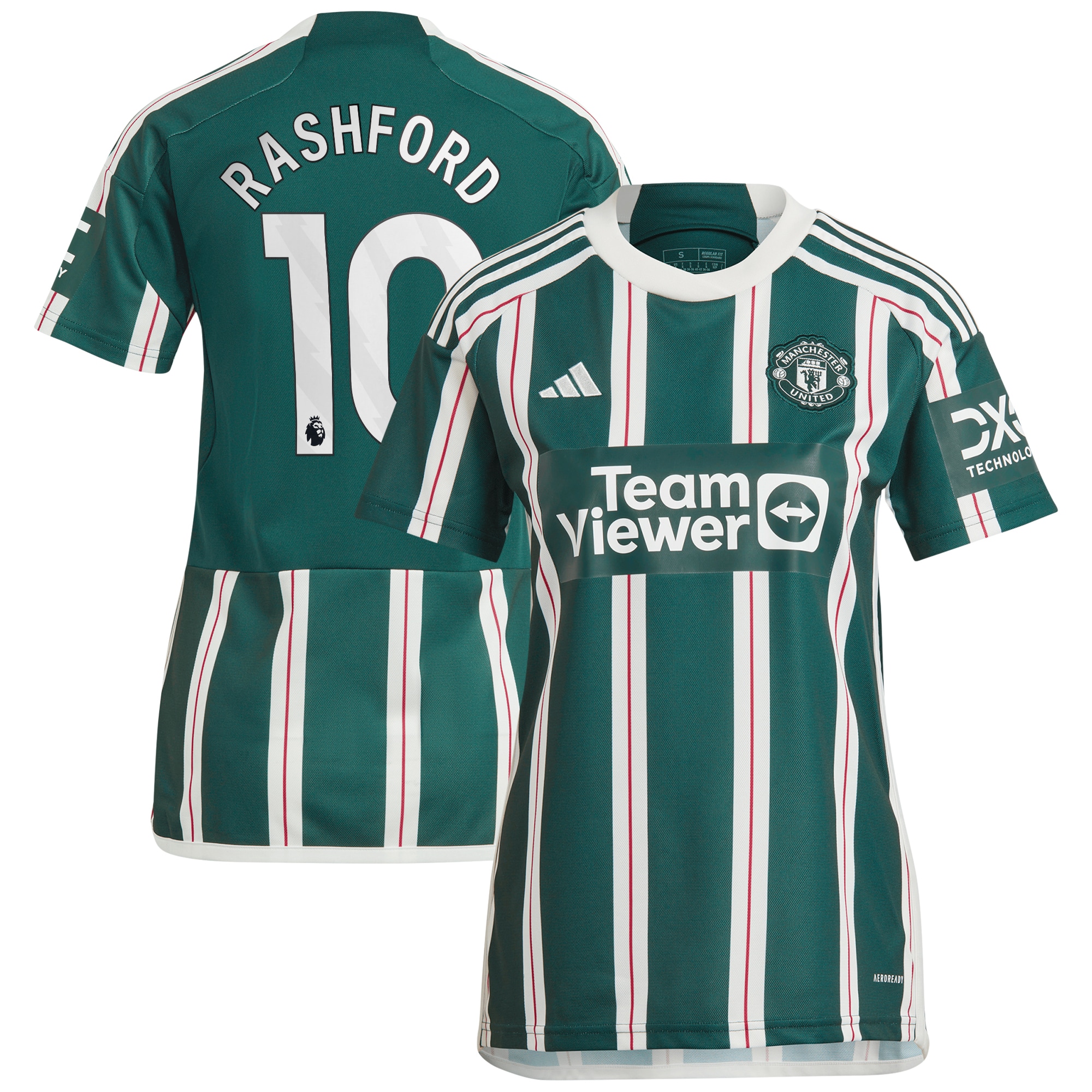 [SJH] Marcus Rashford Manchester United Women's 2023/24 Away Replica Player Jersey - Green