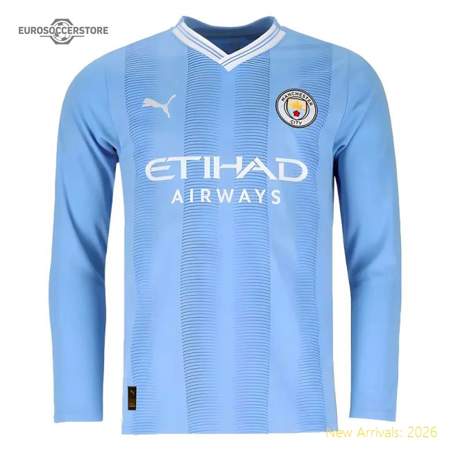 Premium 2023-2024 Man City Long Sleeve Home Shirt - Premium Quality