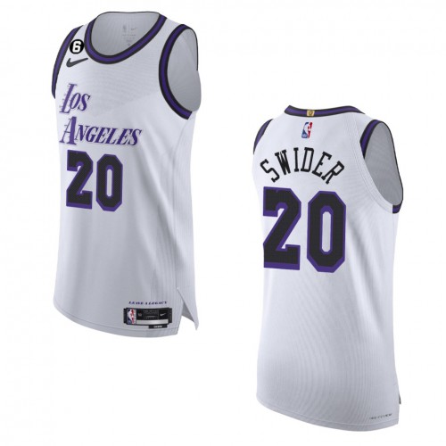 Lakers White Angeles Lakers #20 Nike Jersey - Cost-Effective