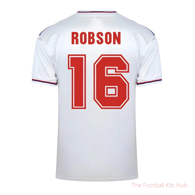 Score Draw England World Cup 1982 Home Shirt (Robson 16)