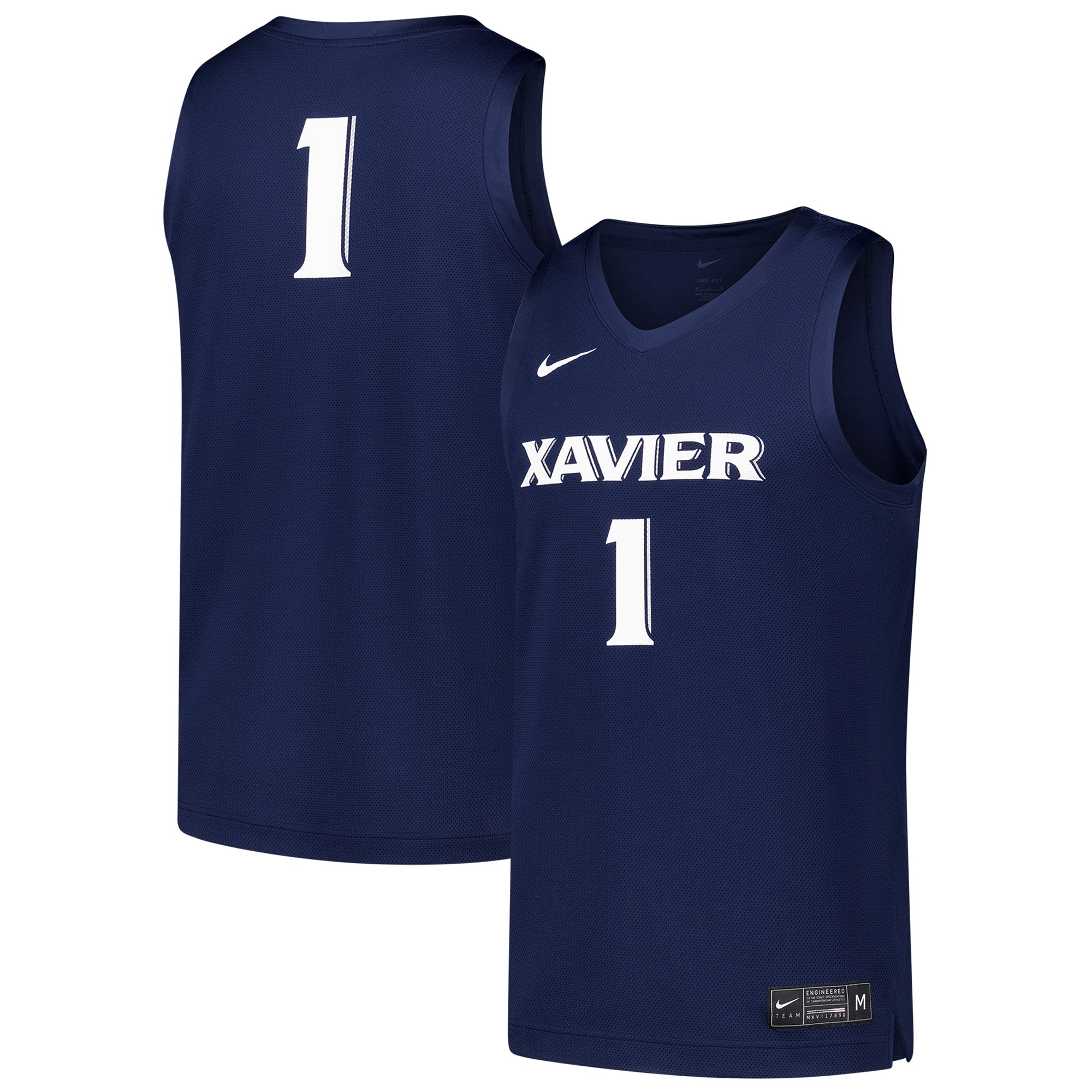 [NJP] Xavier Musketeers Replica Basketball Jersey - Navy