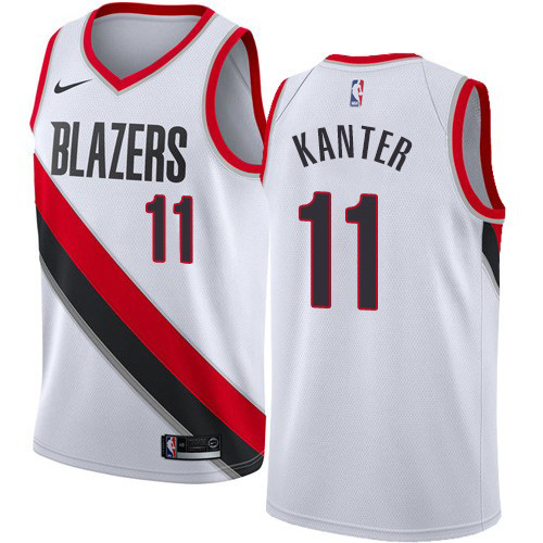 POR #11 Enes Kanter Authentic 2024 Icon NBA Jersey - White Swingman