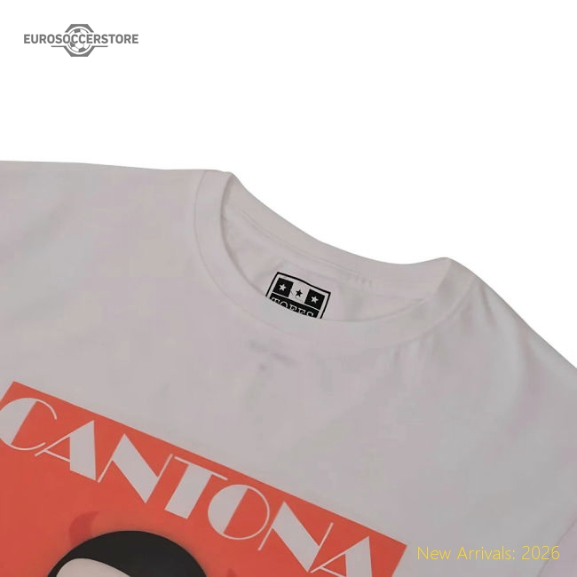 Performance Manchester Reds Retro Cantona T-Shirt White