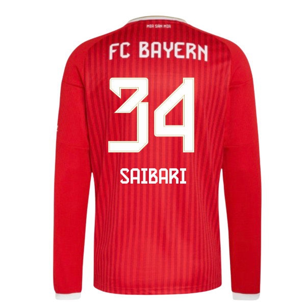 [DDJ] 2026-2027 Bayern Munich Long Sleeve Home Shirt (Saibari 34)