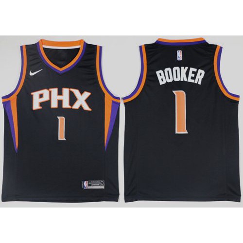 Nike Suns Black Devin Booker #1 Jersey - Discounted NBA Fan Apparel
