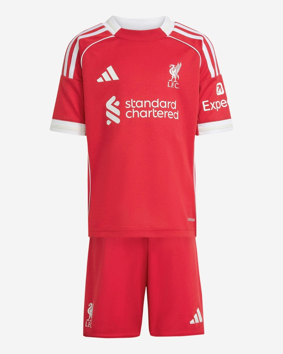 Liverpool Kids Home Soccer Jersey 2025/26 (Jersey+Shorts)Authentic Kit