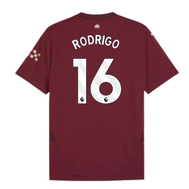 Enthusiastic Football Man City Third Shirt Rodrigo #16 Superior Cr...