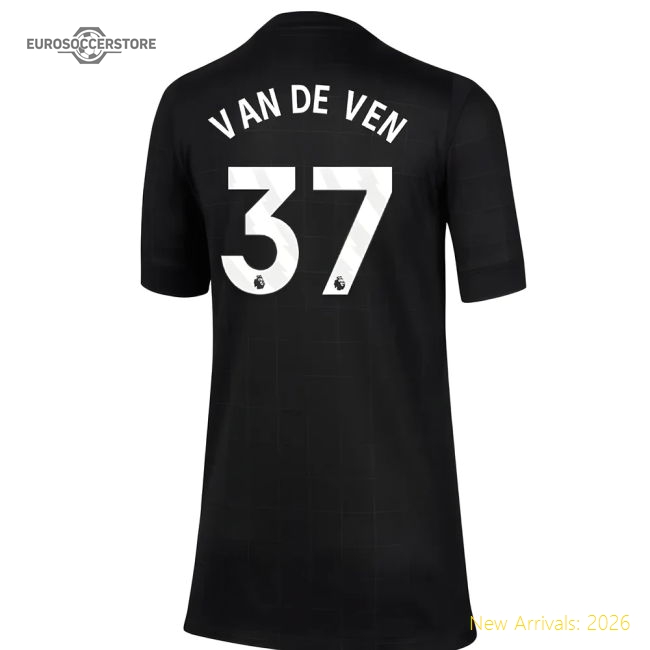 Official 2025-2026 Tottenham Away Shirt (kids) (van De Ven 37)