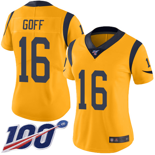 NFL LAR Rams Jared Goff #16 Red Limited Game Jersey - Premium