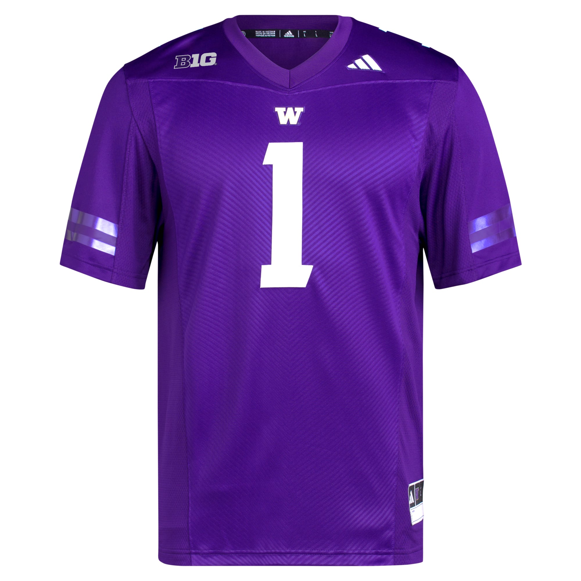 #1 Washington Huskies adidas Premier Football Jersey - Purple