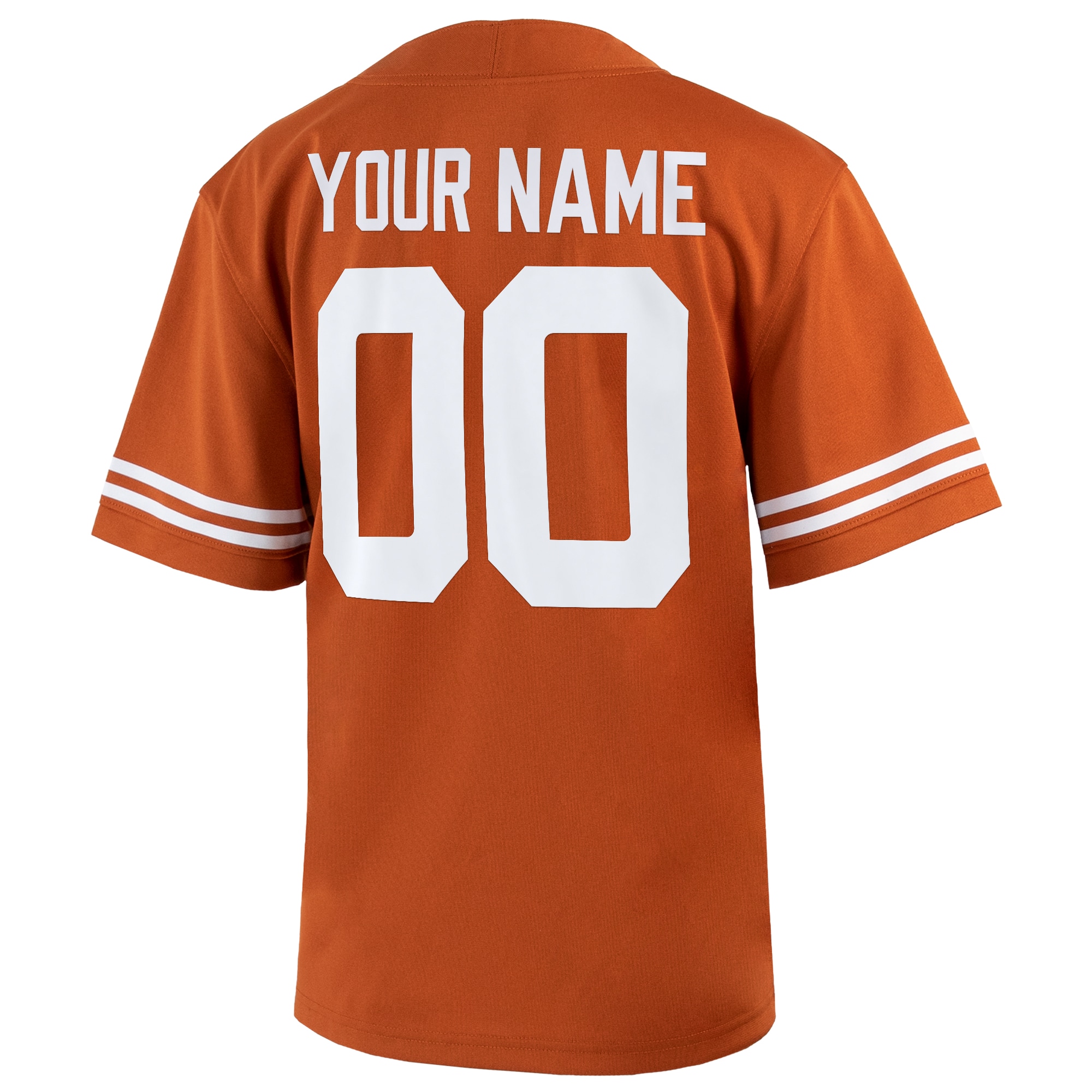 [NJP] Texas Longhorns Youth Custom Football Game Jersey - Texas Orange