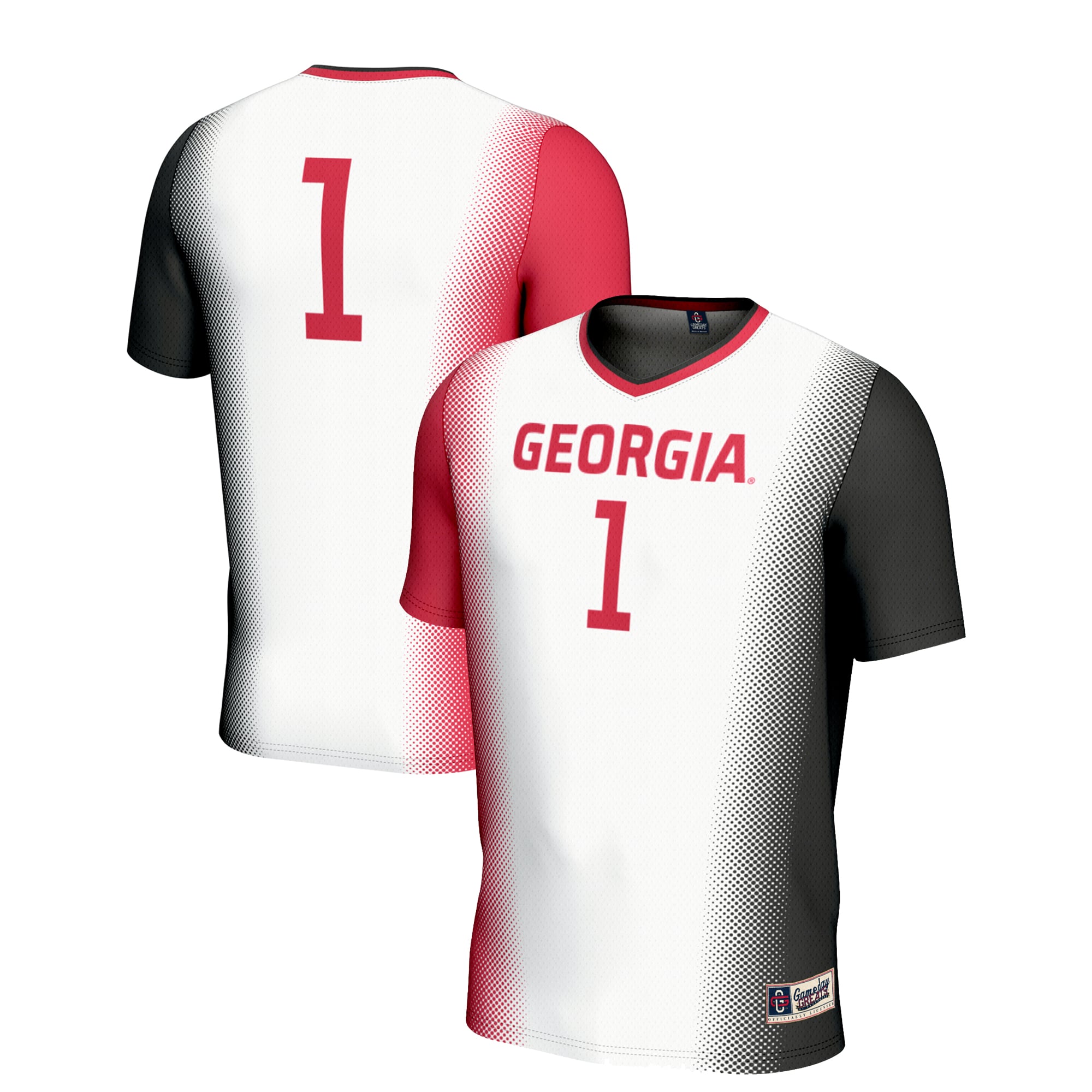 #1 Georgia Bulldogs GameDay Greats Youth Women's Soccer Lightweight Fashion Jersey - White