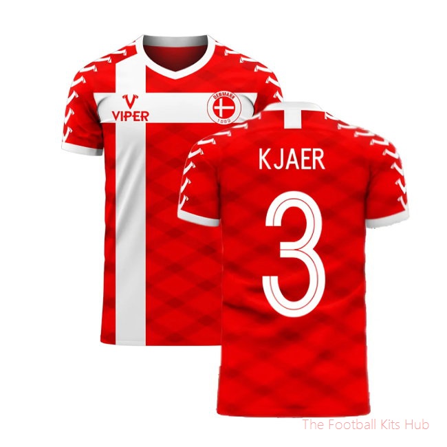 Denmark 2025-2026 Home Concept Football Kit (Viper) (KJAER 3)