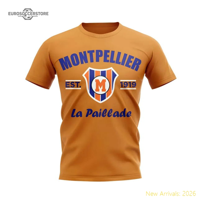 High-quality Montpellier Established Football Casual Tee (orange)