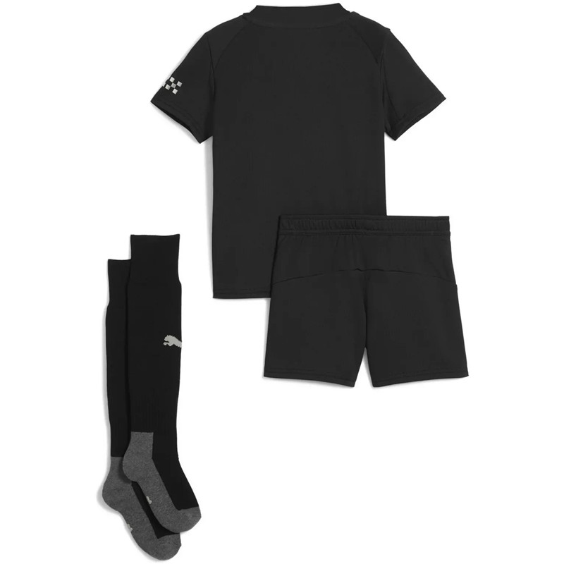 Breathable Man City Kids Manchester City 2526 Away Black Kit