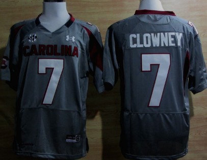 Men's None Gray 2024 premium Jadeveon Clowney #7 authentic Jersey