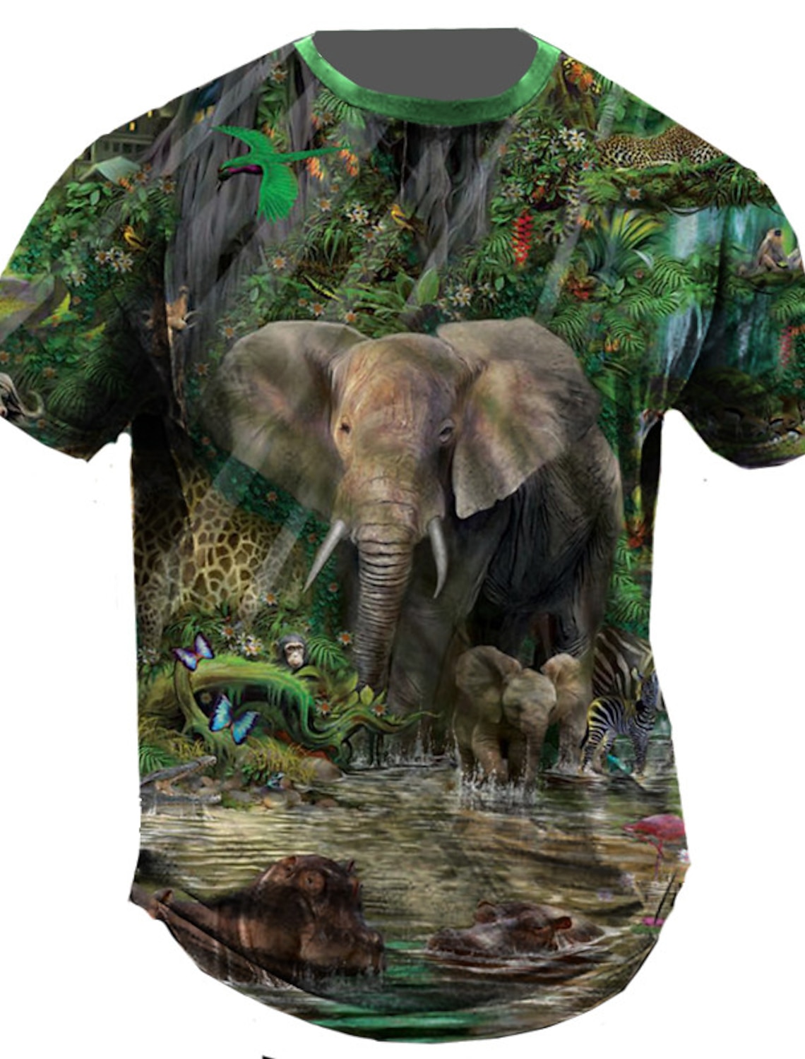 Men's Animal Cat T Shirt Short Sleeve T shirt 3D Print Crew Neck Shirt Funny Casual Daily Street Blue Army Green Gray Summer Spring Clothing Apparel S M L XL 2XL 3XL