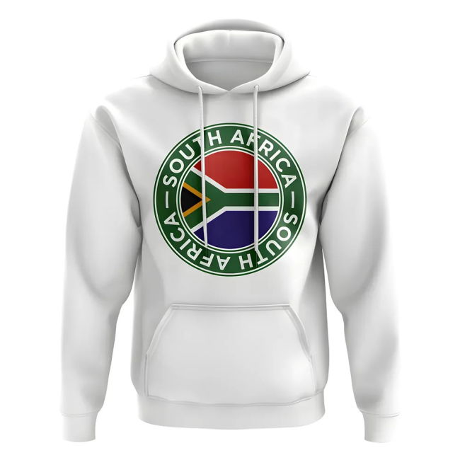 Fan-Favorite South Africa Football Badge Hoodie (White)