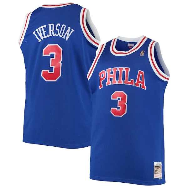 Allen Iverson PHI Durable Basketball Jersey - Red - Licensed Product
