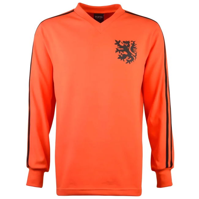 Holland 1974 No. 14 Retro Football Shirt Euro Euro Authentic