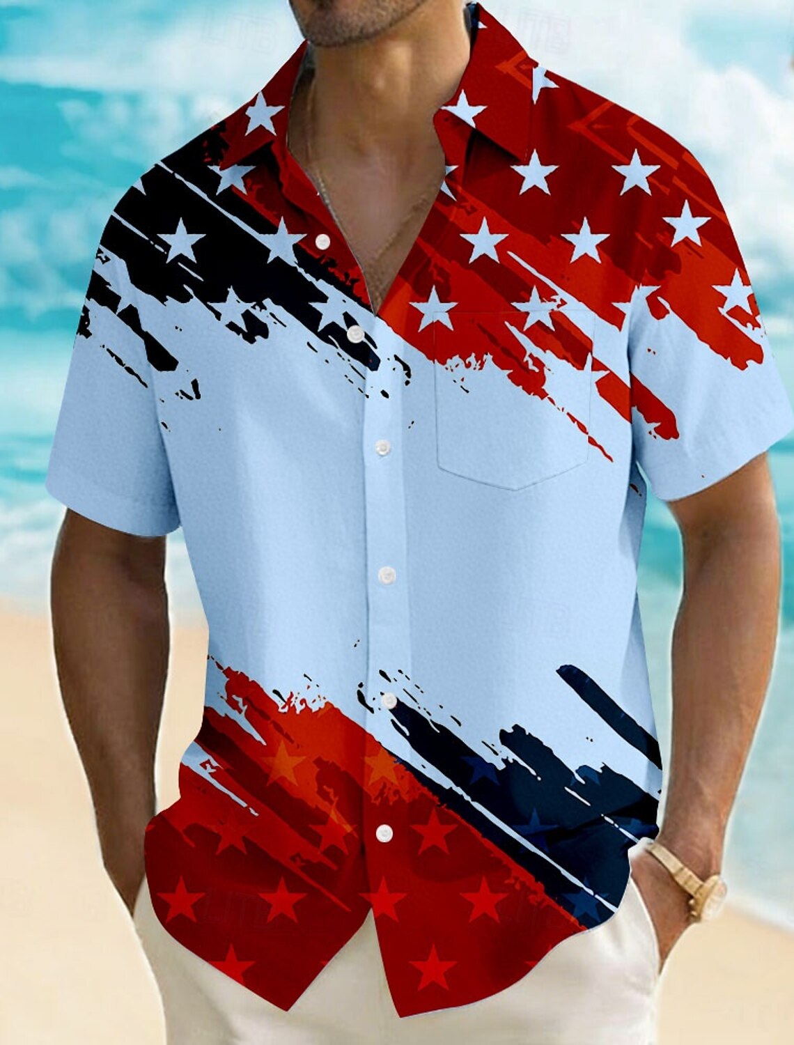 Men's 4th of July U.S. 250th Anniversary Anchor American Flag Bermuda shorts Casual Shorts Golf Shorts Mid Waist Hawaiian Patriotic Outdoor Beach Holiday Flat Front Shorts with 4 Pockets Designer