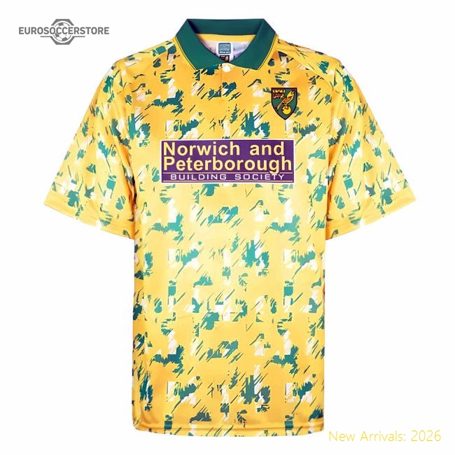 Official Norwich City 1993 Home Retro Shirt (your Name) - Premium