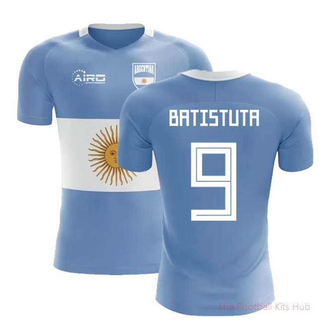 2025-2026 Argentina Flag Concept Football Shirt (Batistuta 9)