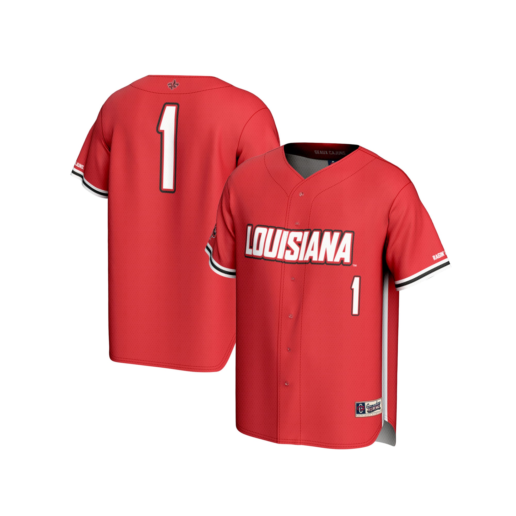 [NJP] Women's Louisiana Ragin' Cajuns GameDay Greats Lightweight Baseball Fashion Jersey - Cardinal