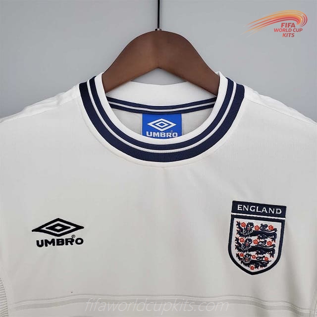 England 2000 year Home White Soccer Uniform