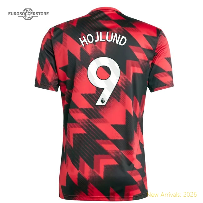 Authentic 2025-2026 Man Utd Pre-match Shirt (red) (hojlund 9)