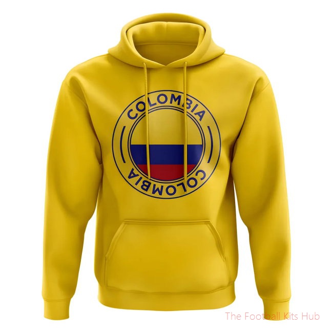 Men Colombia Football Badge Hoodie (Yellow)