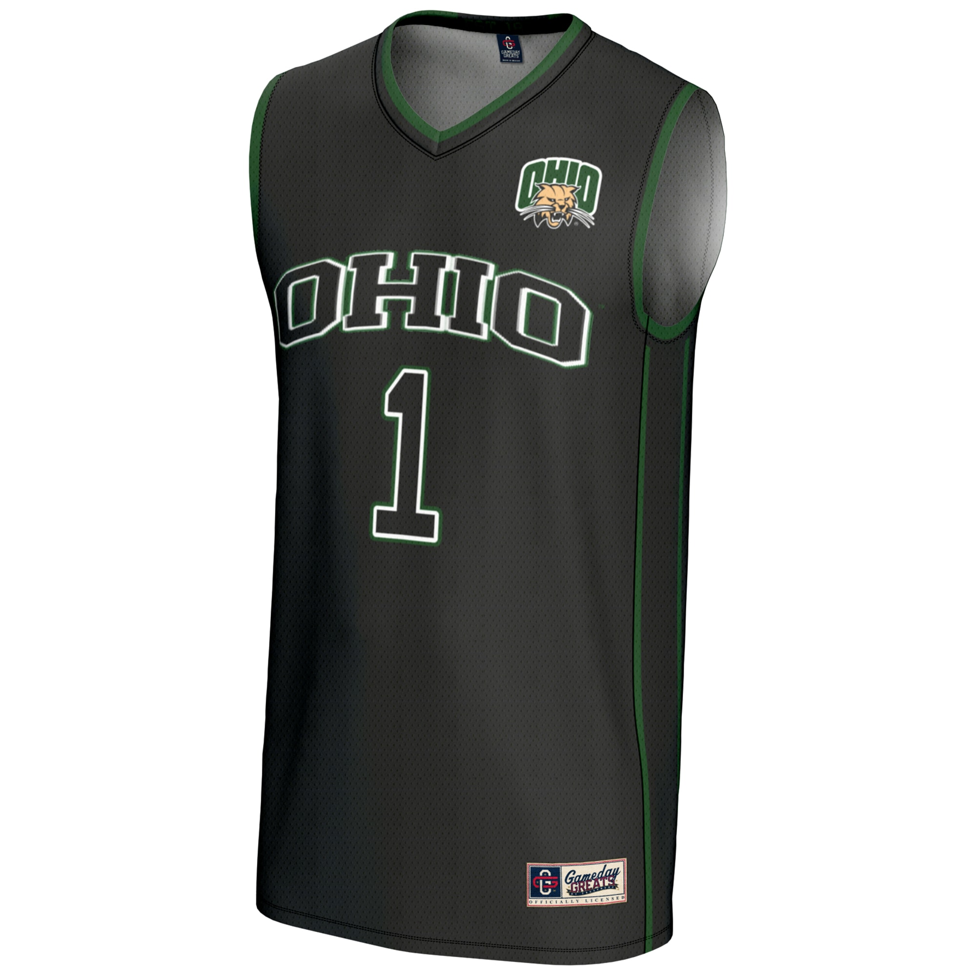 [NJP] Ohio Bobcats GameDay Greats Youth Lightweight Basketball Jersey - Black