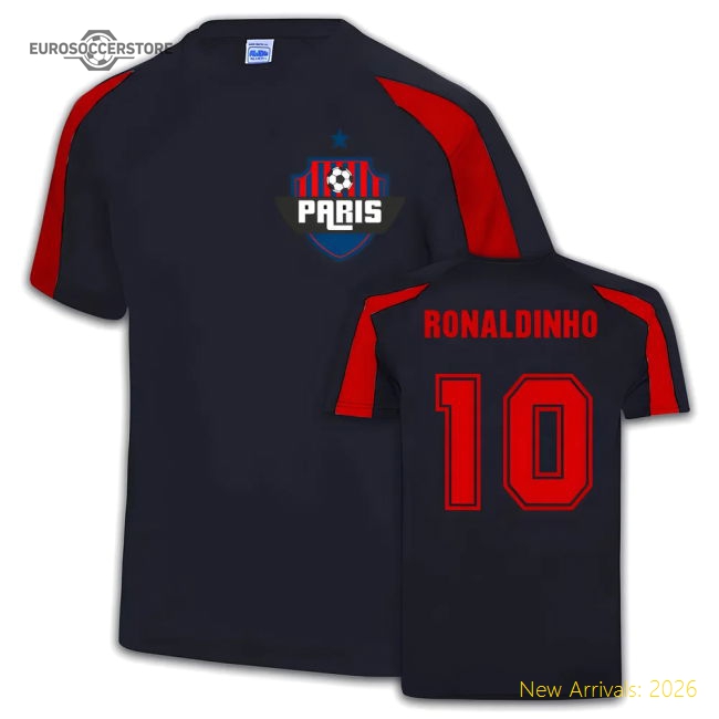 Genuine Authentic Psg Sports Training Jersey (Ronaldinho 10)