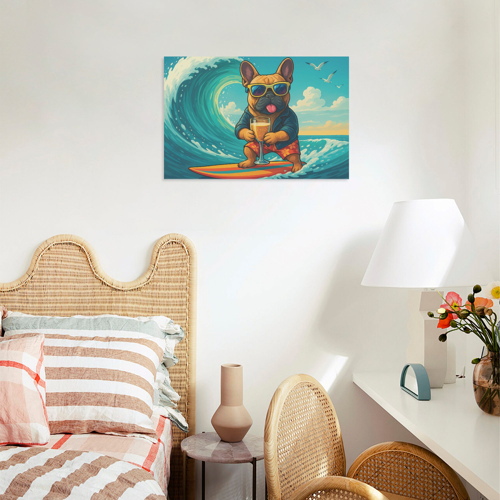 Remi - Dog Owner Adorable Frenchie Canvas Wall Art For Dog Lovers