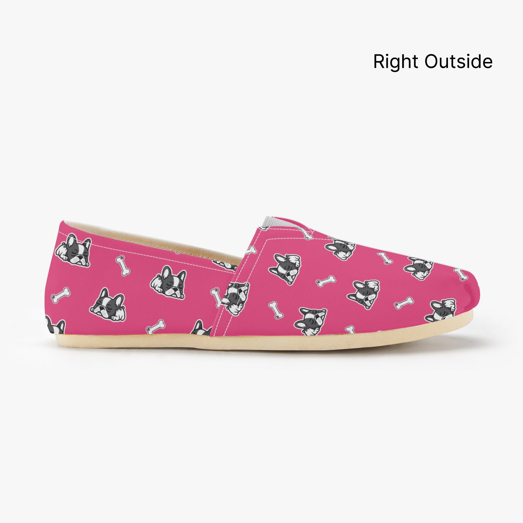 French Bulldog Agouti Casual Canvas Shoes Non-Slip Paw Protection