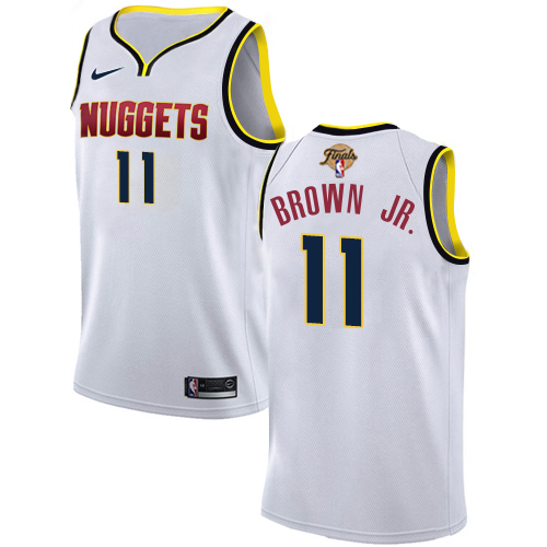 Denver Nuggets #11 Bruce Brown Jr. White Youth 2023 NBA Finals Patch NBA Swingman Association Edition Jersey