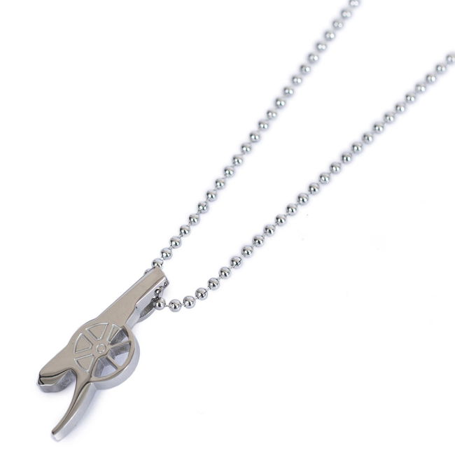 Arsenal FC Stainless Steel Cannon Pendant & Chain - premium